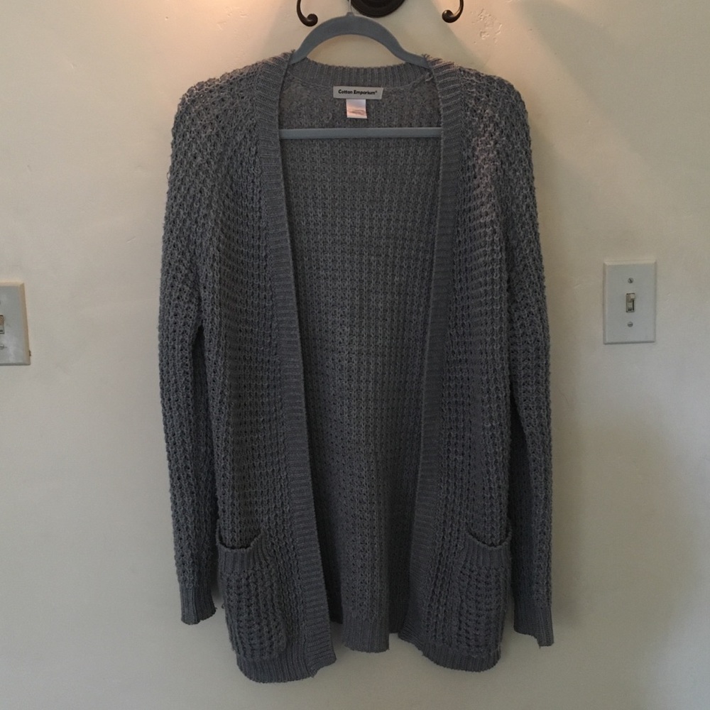 Chunky Knit Grey Cardigan